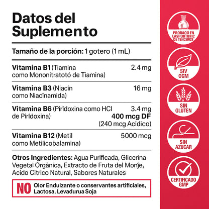Complejo B5 de Alta Potencia – Energía, Enfoque y Sistema Nervioso Saludable